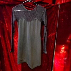 Asymmetrical Mini Goth Dress